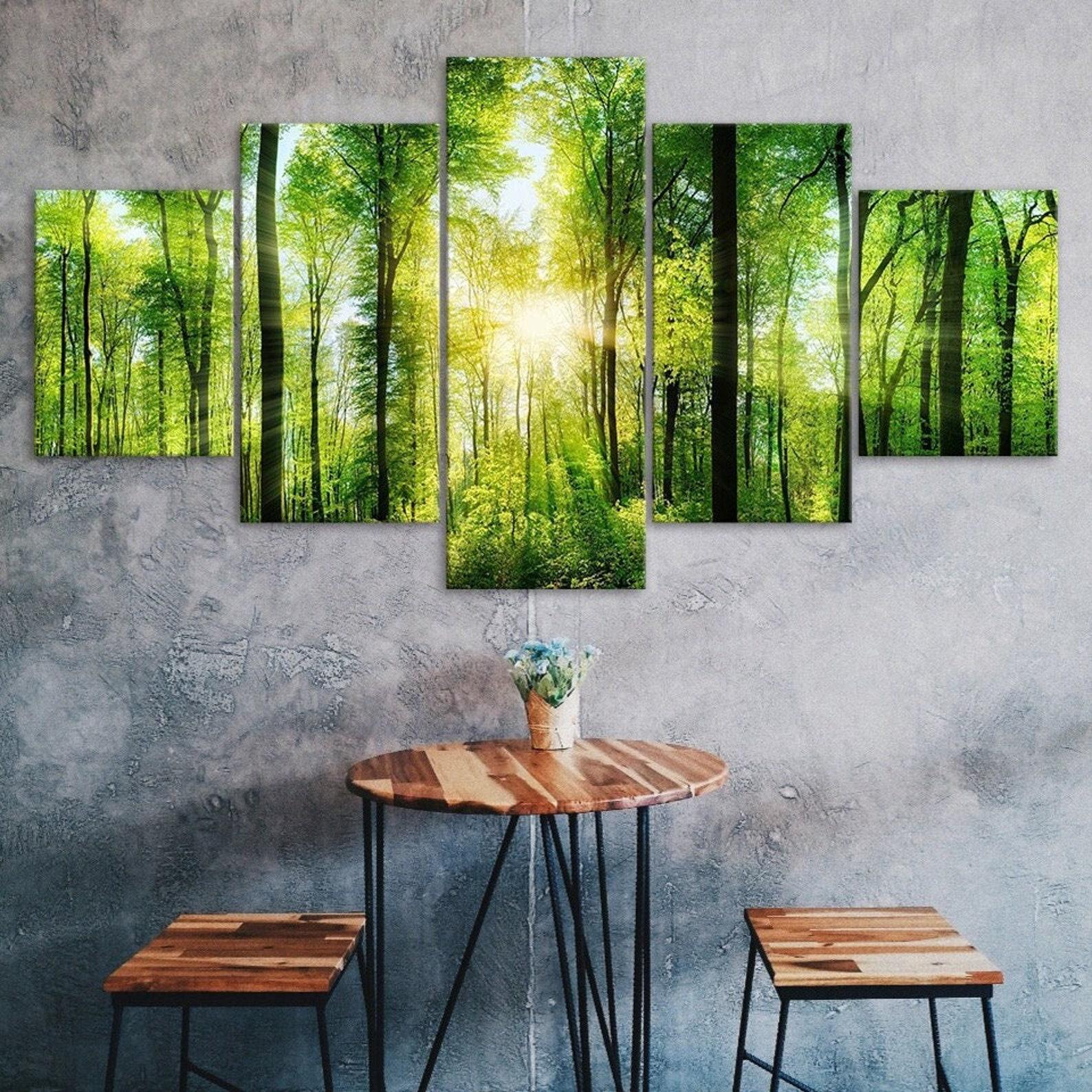 Green Forest Sun Rays Sunshine Scenery 5 Piece Canvas Wall Art Multi Panel Print Modern Nature Poster Home Decor Picture Gift For Him Her 20X35 20X45 20X55CM
Green Forest Sun Rays Sunshine Scenery 5 Piece Canvas Wall Art Multi Panel Print Modern Nature Poster Home Decor Picture Gift For Him Her 20X35 20X45 20X55CM
