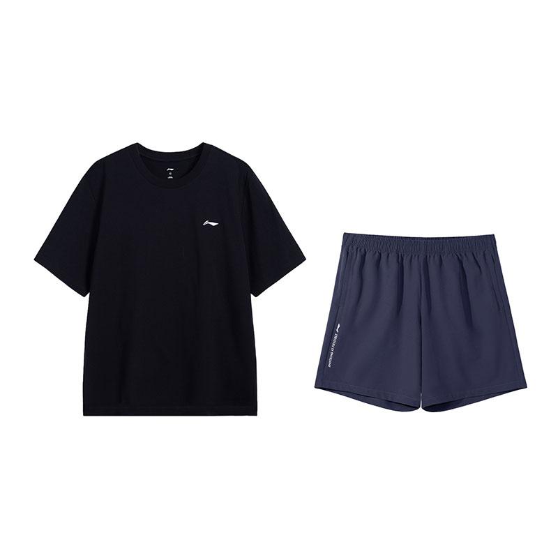 Li-Ning Fashionable Versatile Loose Breathable Short Sleeve Comfortable Shorts Casual Sports Suit Men suit Black Navy-Blue B61-1+W513-2 S
Li-Ning Fashionable Versatile Loose Breathable Short Sleeve Comfortable Shorts Casual Sports Suit Men suit Black Navy-Blue B61-1+W513-2 S