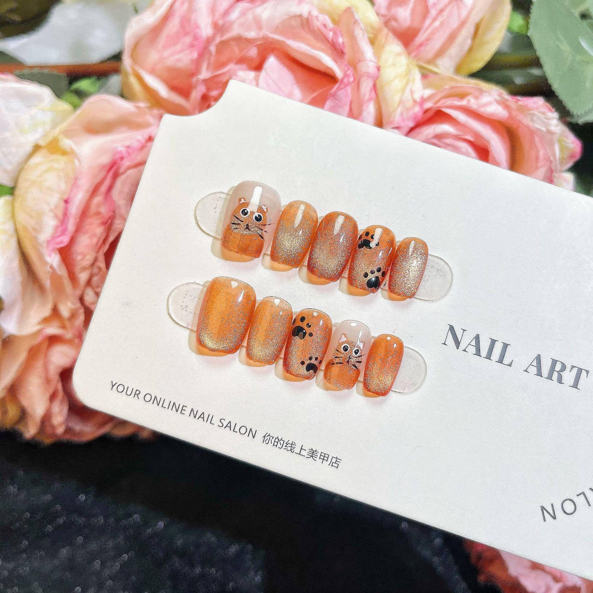 Носимые ногти ручной работы «Счастливый кот» - Лунный ночной оттенок, Милый мультяшный дизайн, Расписаны вручную, Съемные Large
Носимые ногти ручной работы «Счастливый кот» - Лунный ночной оттенок, Милый мультяшный дизайн, Расписаны вручную, Съемные Large