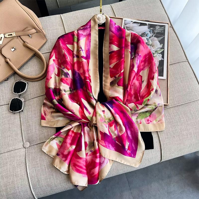 180*90cm Luxury Brand Women Summer Silk Scarves Shawl Lady Wrap Soft Female Europe Designer Beach Bandanna foulard muffler pareo One Size
180*90cm Luxury Brand Women Summer Silk Scarves Shawl Lady Wrap Soft Female Europe Designer Beach Bandanna foulard muffler pareo One Size