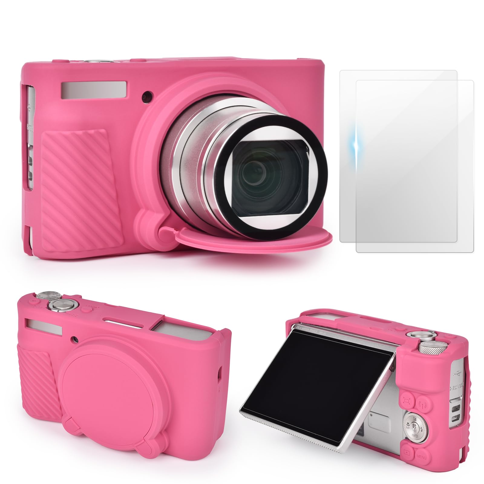 VOVMOEYA Case Silicone Case Glass Protector Compatible with Canon Silicone Cover for Canon Digital HS Compact Silicone Case with Tempered SX740/730
VOVMOEYA Case Silicone Case Glass Protector Compatible with Canon Silicone Cover for Canon Digital HS Compact Silicone Case with Tempered SX740/730