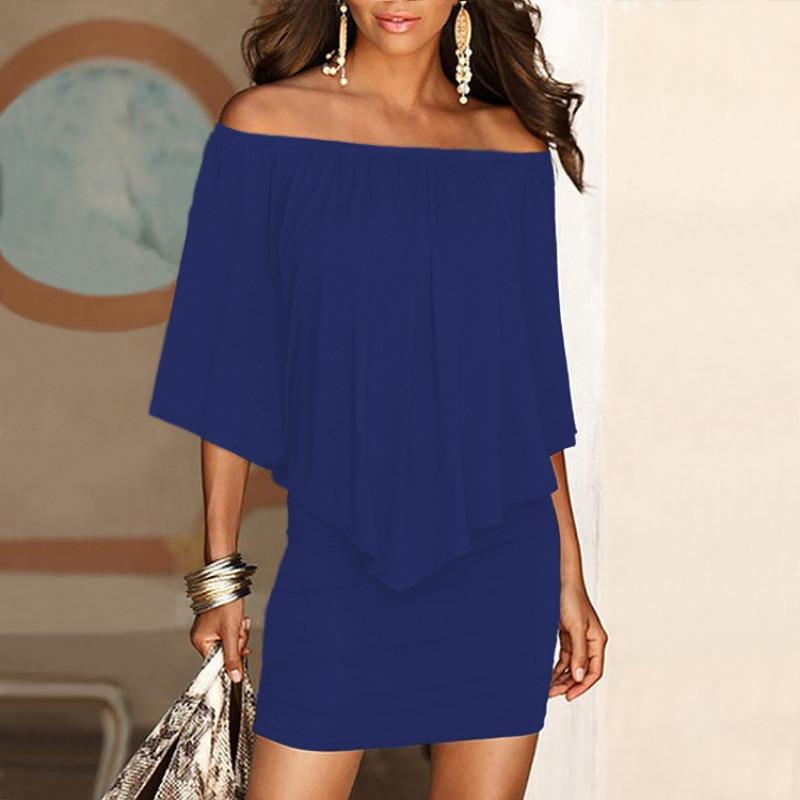 New wish women s dress sexy one-word collar hip skirt XXL синій
New wish women s dress sexy one-word collar hip skirt XXL синій