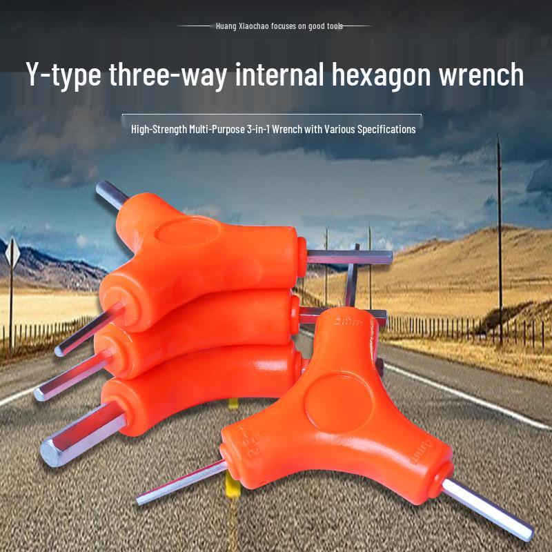 Y-Shaped Allen Wrench: 2.5-8mm Hex Combination Tool for Bicycle Repair 2.5-3-4mm Hex Wrench Set *1
Y-Shaped Allen Wrench: 2.5-8mm Hex Combination Tool for Bicycle Repair 2.5-3-4mm Hex Wrench Set *1