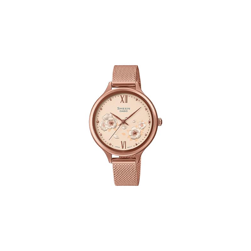 Casio SHEEN series deer eating grass flowers three-dimensional dial elegant and exquisite quartz movement stainless steel strap SHE-4551PGM-4AUPR белый
Casio SHEEN series deer eating grass flowers three-dimensional dial elegant and exquisite quartz movement stainless steel strap SHE-4551PGM-4AUPR белый