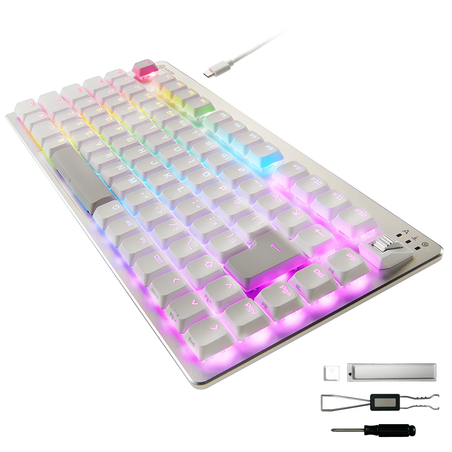 ELECOM Rapid Trigger Gaming Keyboard V custom VK720AL Wired Magnetic Analog Detection Switch Size Low Profile White 75% TK-VK720ALWH білий
ELECOM Rapid Trigger Gaming Keyboard V custom VK720AL Wired Magnetic Analog Detection Switch Size Low Profile White 75% TK-VK720ALWH білий