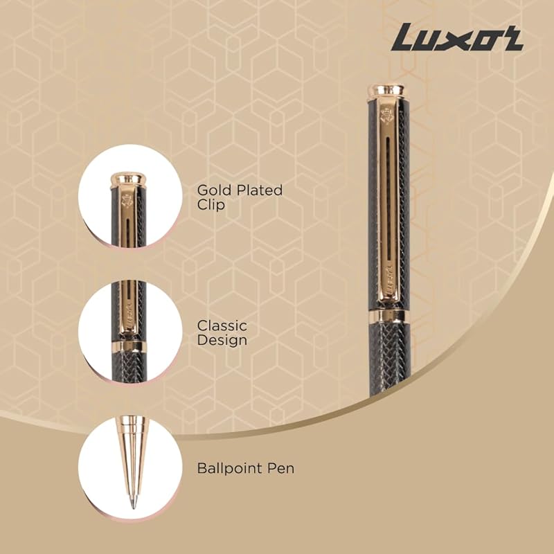 Luxor Royale, Elan, Ball Pen, Pack Of 1, Gunmetal Textured Body, Ink Colour- Blue, Gold Trim, Stylish Clip, Sleek & Eleg красный
Luxor Royale, Elan, Ball Pen, Pack Of 1, Gunmetal Textured Body, Ink Colour- Blue, Gold Trim, Stylish Clip, Sleek & Eleg красный