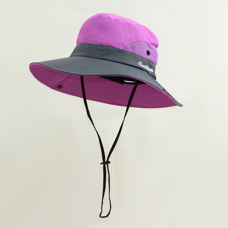 New Color Blocked Summer Mesh Fisherman Hat Women Quick Drying Fordable Sun Protection Hat Outdoor Riding Travel Ponytail Cap фіолетовий
New Color Blocked Summer Mesh Fisherman Hat Women Quick Drying Fordable Sun Protection Hat Outdoor Riding Travel Ponytail Cap фіолетовий