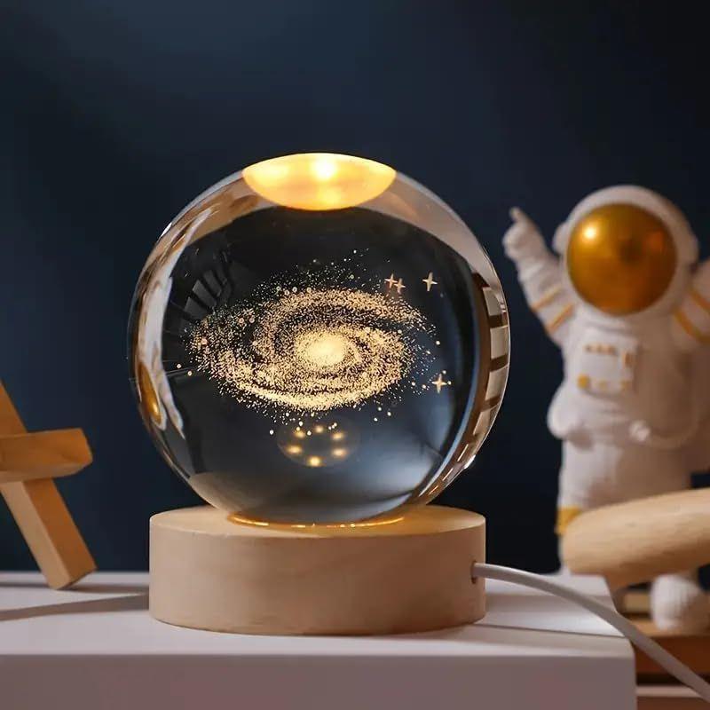 3D Galaxy Crystal Ball Night Lamp, Creative Engraved Night Light , USB Table LED Lamp with Woodern Base, Light for Home Office Decoration (Galaxy)
3D Galaxy Crystal Ball Night Lamp, Creative Engraved Night Light , USB Table LED Lamp with Woodern Base, Light for Home Office Decoration (Galaxy)