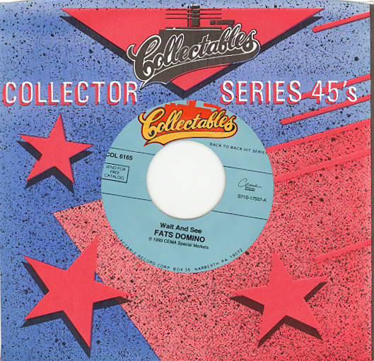 7inch Record FATS DOMINO - Wait And See / Valley Of Tears COL6165 Collectables 1993 US Rock Used
7inch Record FATS DOMINO - Wait And See / Valley Of Tears COL6165 Collectables 1993 US Rock Used