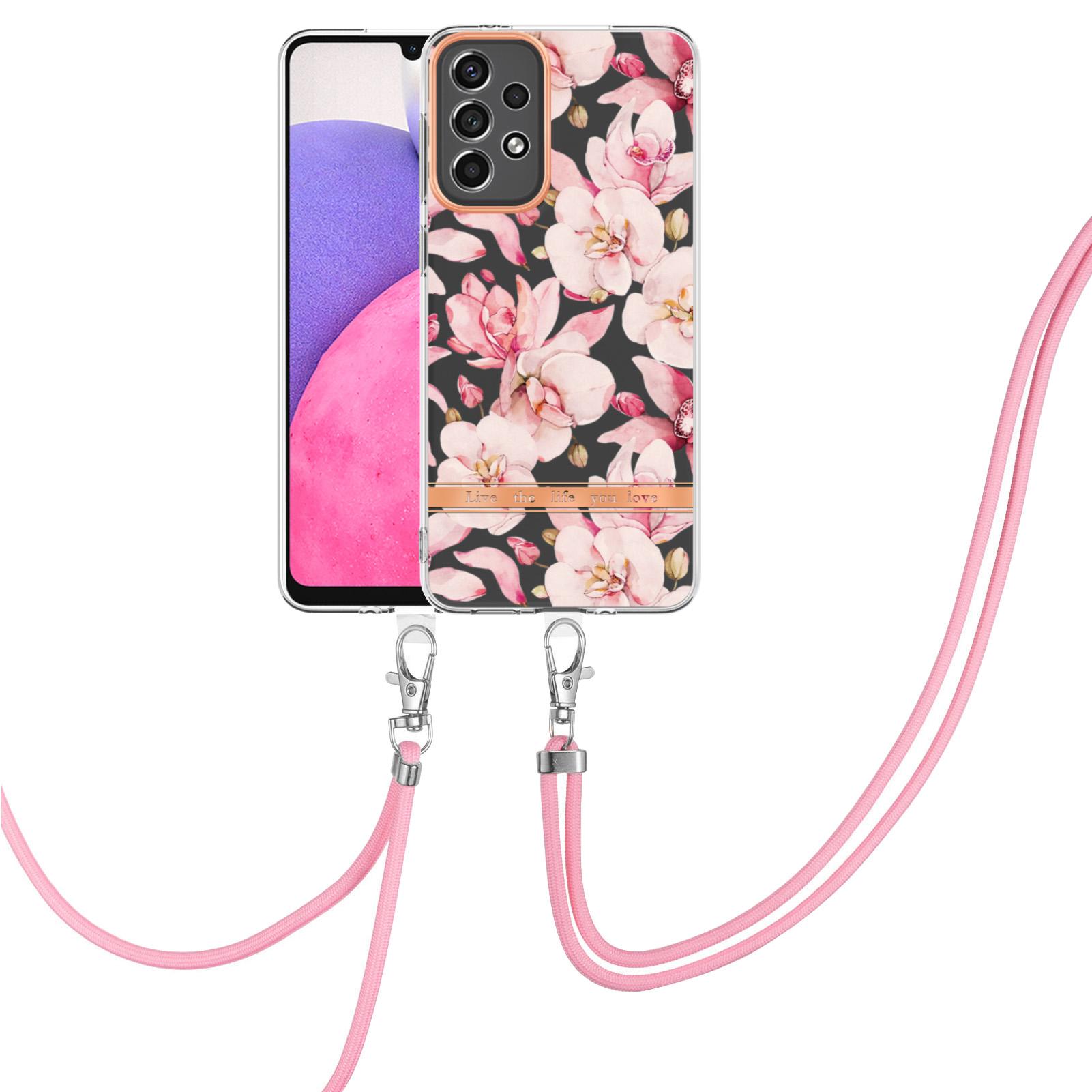 For Samsung Galaxy A33 5G Case with Shoulder Strap IMD IML Flower Pattern TPU Back Cover HC002 Blue Rose
For Samsung Galaxy A33 5G Case with Shoulder Strap IMD IML Flower Pattern TPU Back Cover HC002 Blue Rose