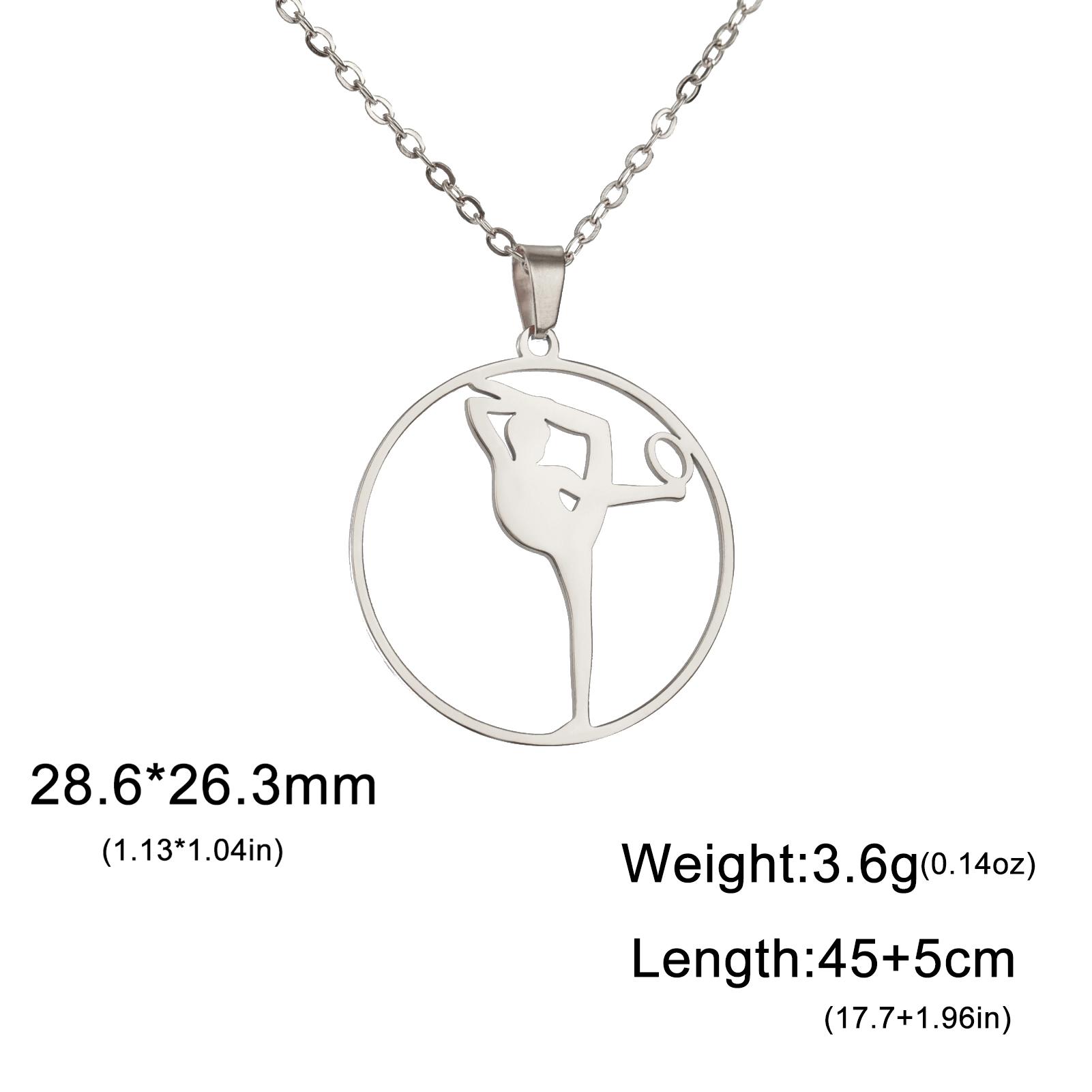 Cazador Gold Color Gymnast Girl Pendant Necklace for Women Stainless Steel Rhythmic Gymnastics Necklace Jewelry Gift 2026 Trendy 45-50cm
Cazador Gold Color Gymnast Girl Pendant Necklace for Women Stainless Steel Rhythmic Gymnastics Necklace Jewelry Gift 2026 Trendy 45-50cm