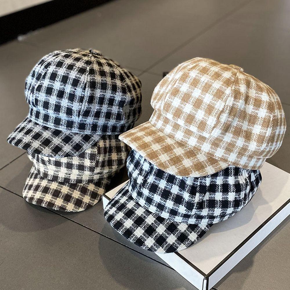 Winter All-match Small Fragrant Style Korean Style Hat Plaid Berets Painter Hat Women Octagonal Cap
Winter All-match Small Fragrant Style Korean Style Hat Plaid Berets Painter Hat Women Octagonal Cap