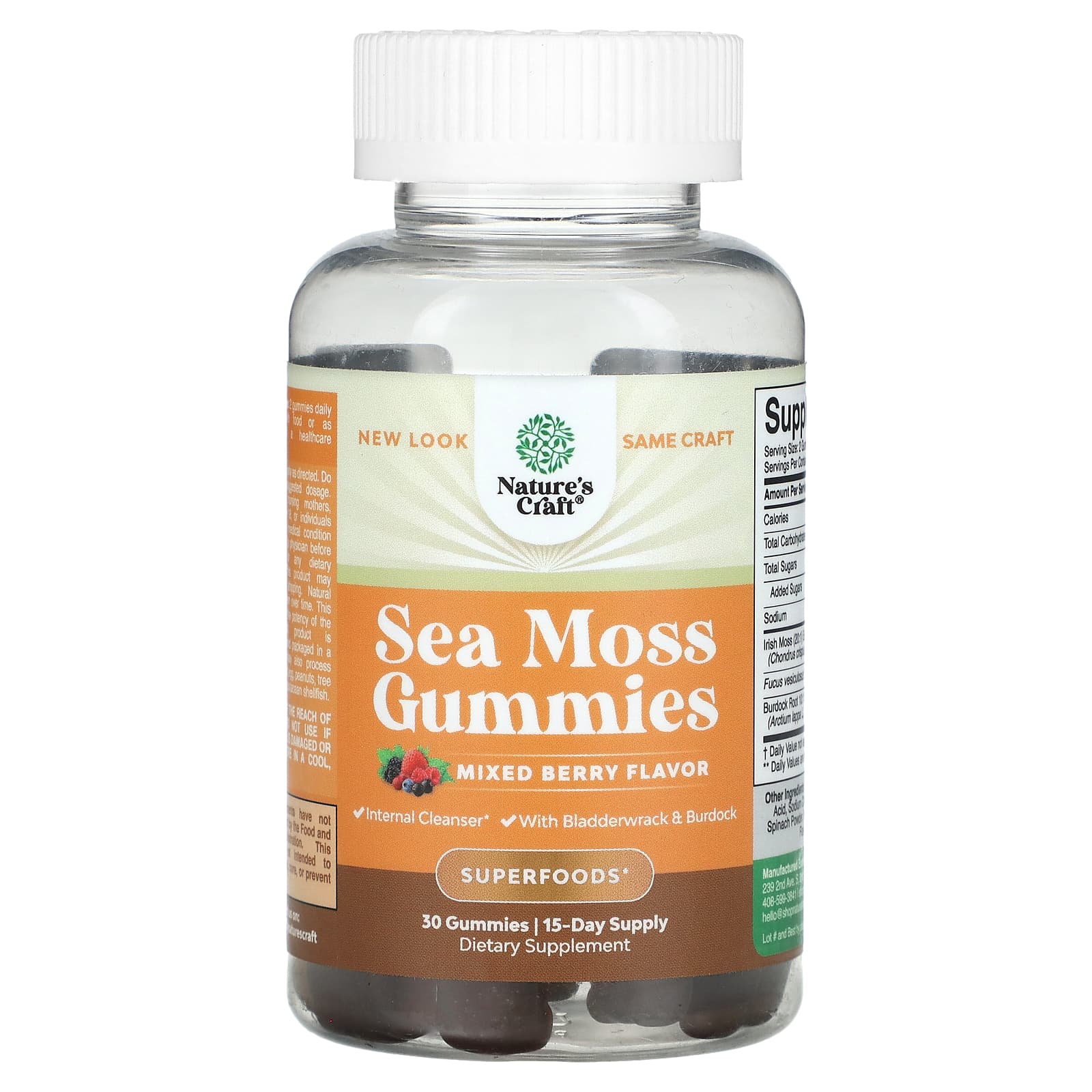 Nature S Craft, Sea Moss Gummies, Mixed Berry, 30 Gummies
Nature S Craft, Sea Moss Gummies, Mixed Berry, 30 Gummies