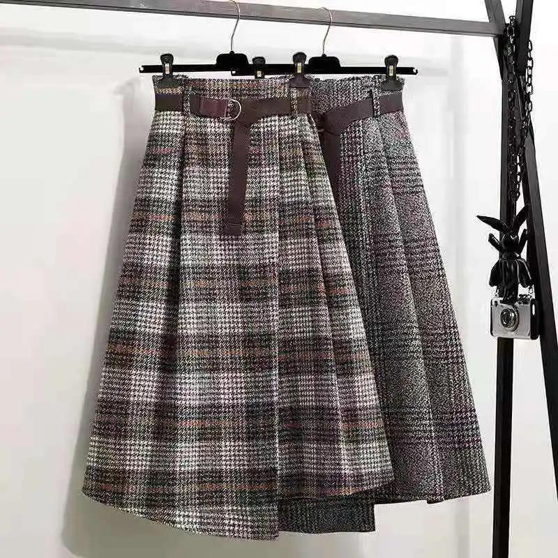 Women s Autumn and Winter Mid-length Irregular A-line Skirt, Wool Checkered High-waisted Thickened Umbrella Skirt 4XL сірий
Women s Autumn and Winter Mid-length Irregular A-line Skirt, Wool Checkered High-waisted Thickened Umbrella Skirt 4XL сірий