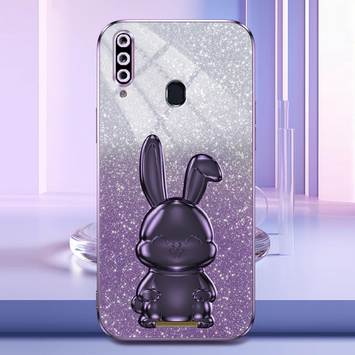 For Samsung Galaxy A20s Smartphone Case Hands-free Kickstand Cartoon Rabbit Back Cover Purple
For Samsung Galaxy A20s Smartphone Case Hands-free Kickstand Cartoon Rabbit Back Cover Purple