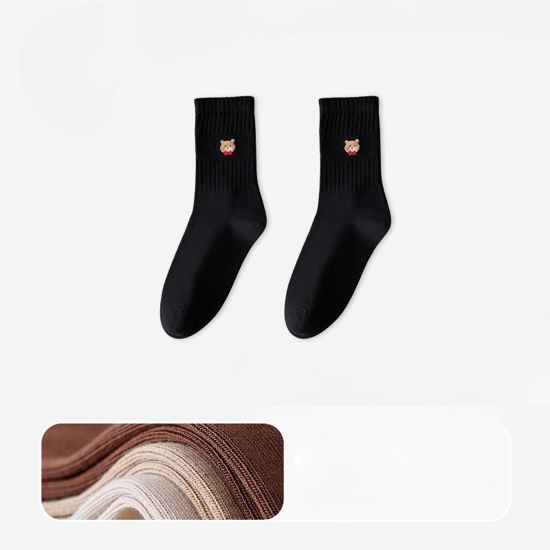 Female Autumn Cotton Lovely Bear Embroidery Institute Wind Moisture Absorption Sweat Tube Stack Socks 1 pair чёрный
Female Autumn Cotton Lovely Bear Embroidery Institute Wind Moisture Absorption Sweat Tube Stack Socks 1 pair чёрный