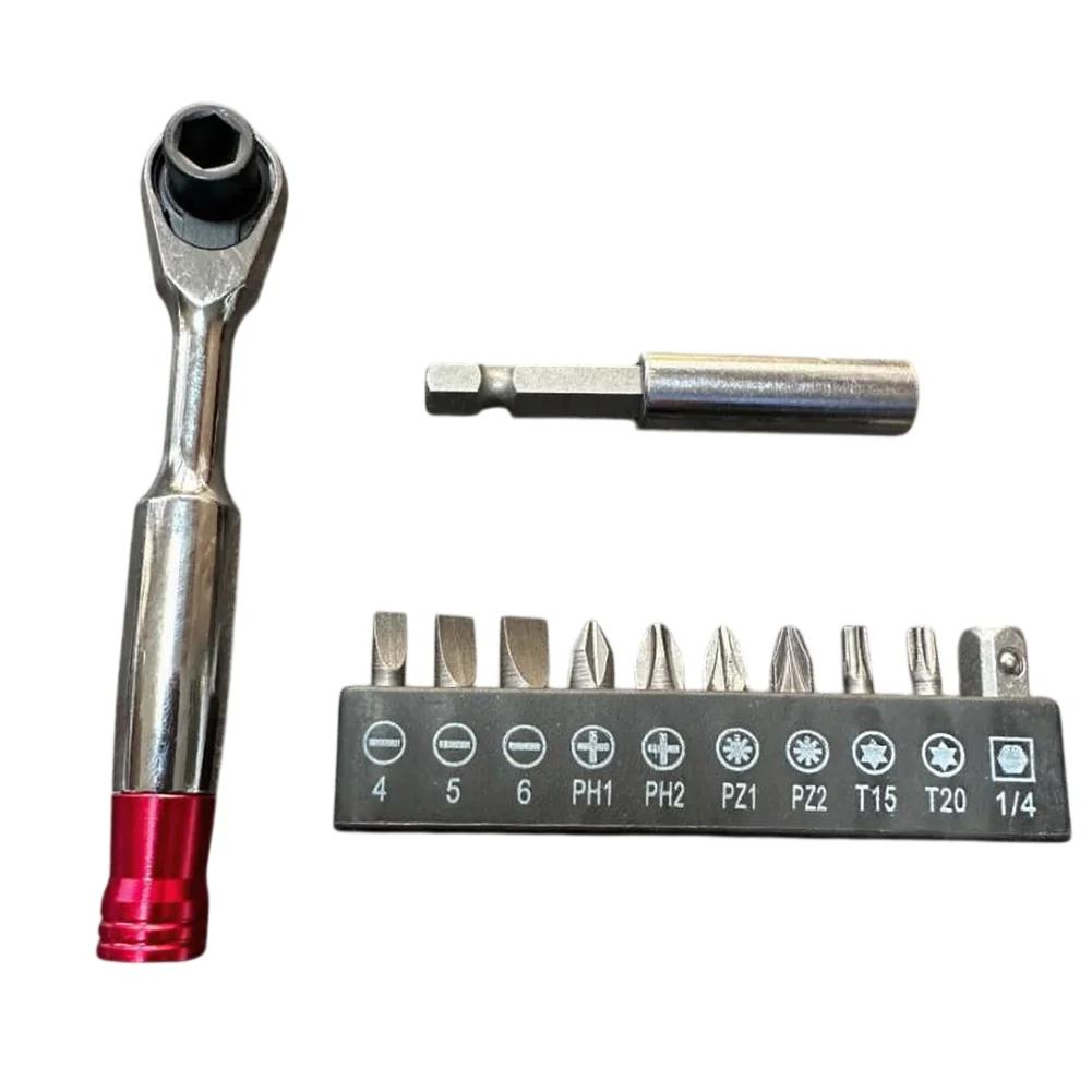 Precision 1/4in 72-Tooth Ratchet Wrench with Extension Rod and 10 Bits for Small Space Assembly and Disassembly China Mainland
Precision 1/4in 72-Tooth Ratchet Wrench with Extension Rod and 10 Bits for Small Space Assembly and Disassembly China Mainland