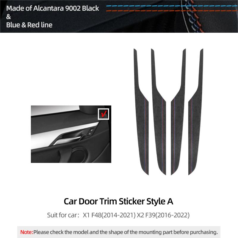 For BMW X2 F39 X1 F48 Made of Alcantara Car Interior Door Panel Trim Strips Performance Sticker 4pcs Auto Tuning Accessories Red Blue Style A
For BMW X2 F39 X1 F48 Made of Alcantara Car Interior Door Panel Trim Strips Performance Sticker 4pcs Auto Tuning Accessories Red Blue Style A