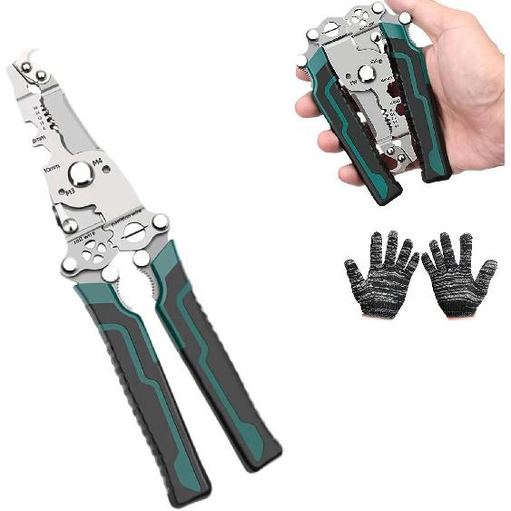 18 in 1 Wire Stripper Foldable, 2025 New Upgrade 18-in-1 Multifunctional Folding Pliers Ergonomic Professional Electrician Tool Gift (Green*1) Gray*1
18 in 1 Wire Stripper Foldable, 2025 New Upgrade 18-in-1 Multifunctional Folding Pliers Ergonomic Professional Electrician Tool Gift (Green*1) Gray*1