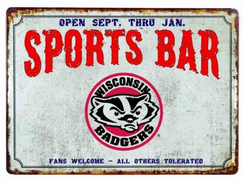 Wisconsin Badgers Sports Bar Metal Tin Sign Fans Welcome UniversityAluminum 20x30cm(7.8x11.8inch)
Wisconsin Badgers Sports Bar Metal Tin Sign Fans Welcome UniversityAluminum 20x30cm(7.8x11.8inch)