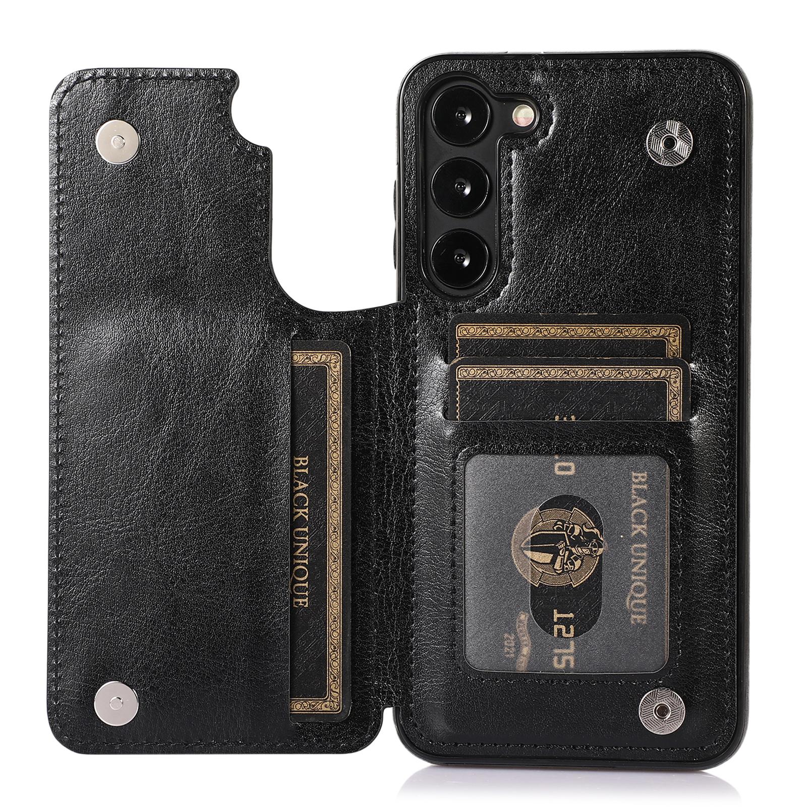 For Samsung Galaxy S23 PU Leather Coated TPU Phone Case Dual Buttons Card Holder Kickstand Cover Rose Gold
For Samsung Galaxy S23 PU Leather Coated TPU Phone Case Dual Buttons Card Holder Kickstand Cover Rose Gold