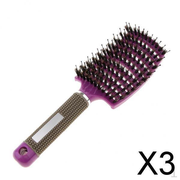 3x Салонная щетка для волос из щетины для укладки, массажа кожи головы, вентилируемая лопатообразная расческа, фиолетовая
3x Салонная щетка для волос из щетины для укладки, массажа кожи головы, вентилируемая лопатообразная расческа, фиолетовая