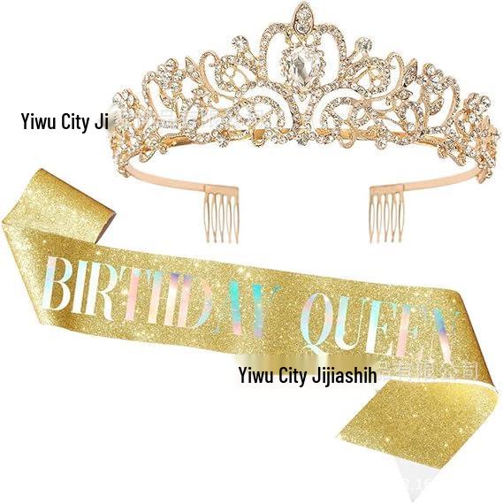 Alloy Birthday Crown and Sash Set - Birthday Queen/Girl
Alloy Birthday Crown and Sash Set - Birthday Queen/Girl