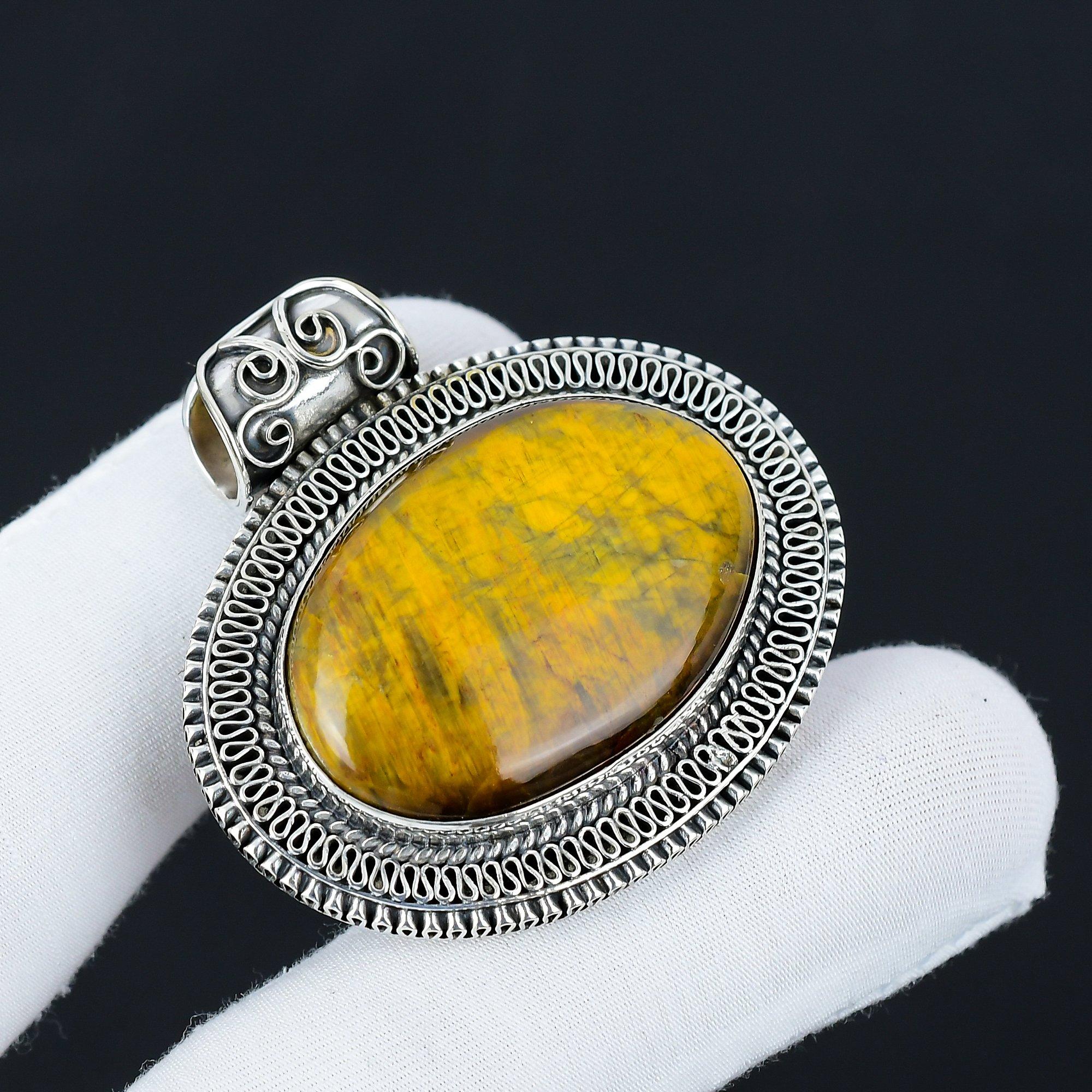 Natural Tiger Eye Gemstone Silver Pendant in 925 Sterling Silver- Handmade Design, Everyday Wear Jewelry, Antique Pendant Party Wear Gifts 2.36 коричневый
Natural Tiger Eye Gemstone Silver Pendant in 925 Sterling Silver- Handmade Design, Everyday Wear Jewelry, Antique Pendant Party Wear Gifts 2.36 коричневый
