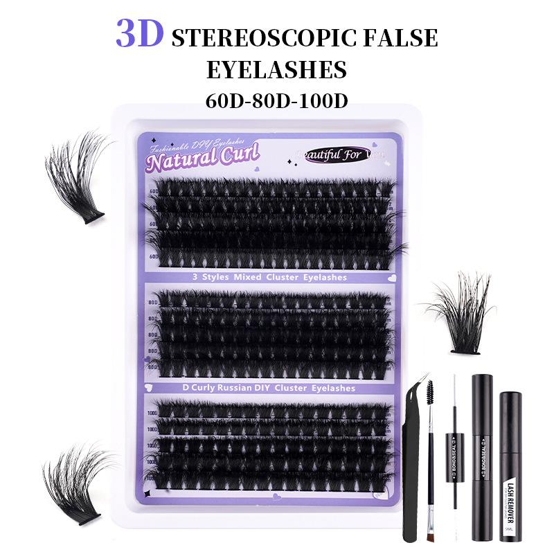 3D European and American 300 Clusters Large-capacity Dense D-song False Eyelash Set Natural Curl DIY Segmented Eyelashes
3D European and American 300 Clusters Large-capacity Dense D-song False Eyelash Set Natural Curl DIY Segmented Eyelashes