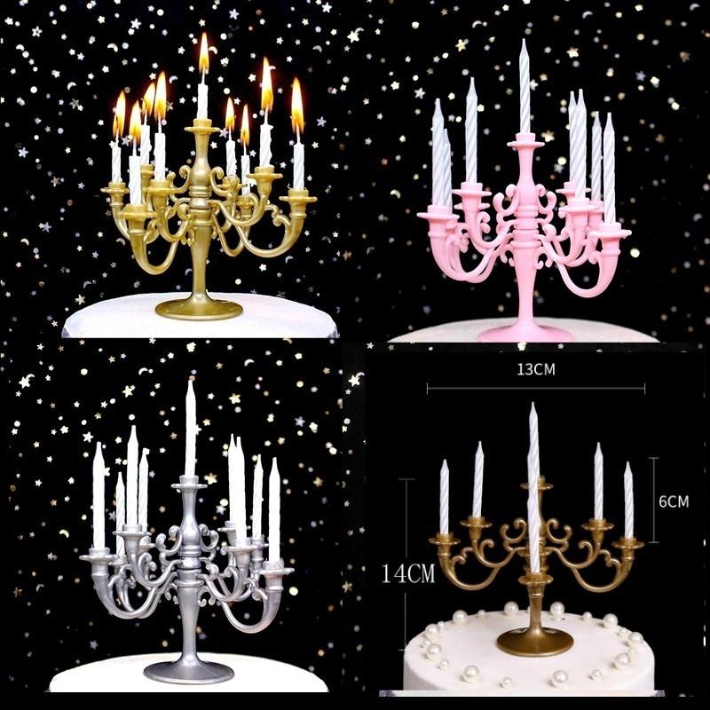 9 Pcs Candles and Candlestick Bracket 1 Set Cake Topper Birthday Party Candle Holders Toppers Decoration рожевий
9 Pcs Candles and Candlestick Bracket 1 Set Cake Topper Birthday Party Candle Holders Toppers Decoration рожевий