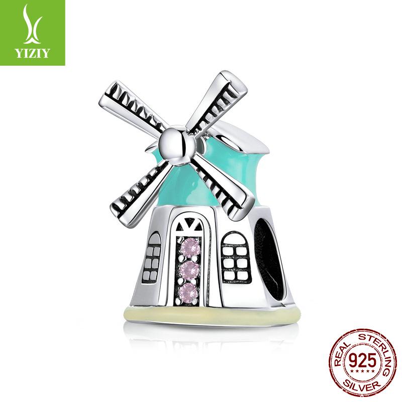 S925 Sterling Silver Dutch Windmill Bracelet Beads - Trendy European & American DIY Loose Beads SCC1739 Silver
S925 Sterling Silver Dutch Windmill Bracelet Beads - Trendy European & American DIY Loose Beads SCC1739 Silver