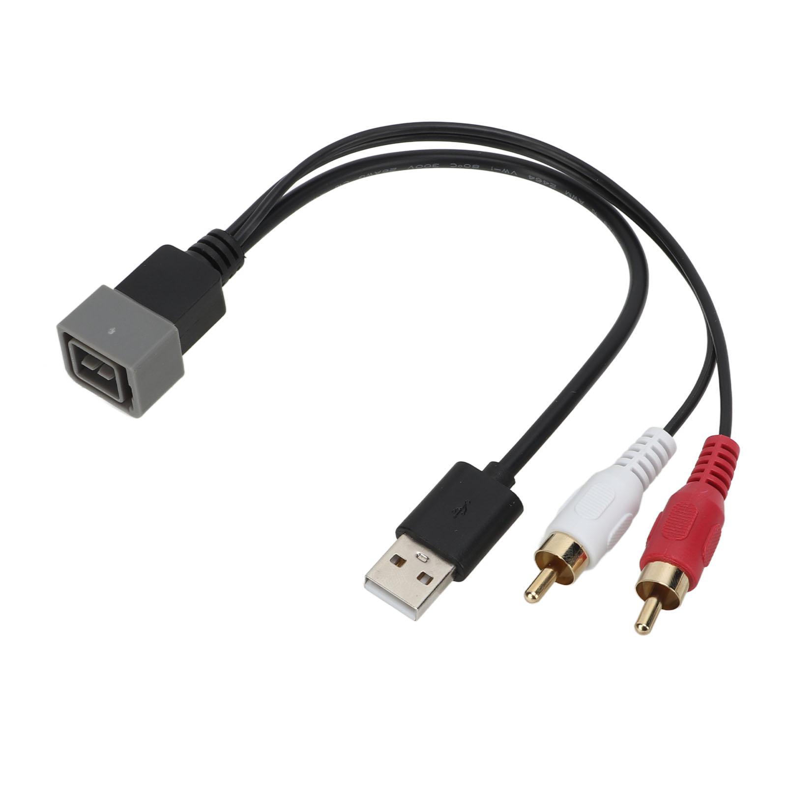 8Pin USB 2 RCA Male Port Cable Adapter Video Audio Cable Connector Replacement for Nissan Cube 2011‑2012
8Pin USB 2 RCA Male Port Cable Adapter Video Audio Cable Connector Replacement for Nissan Cube 2011‑2012