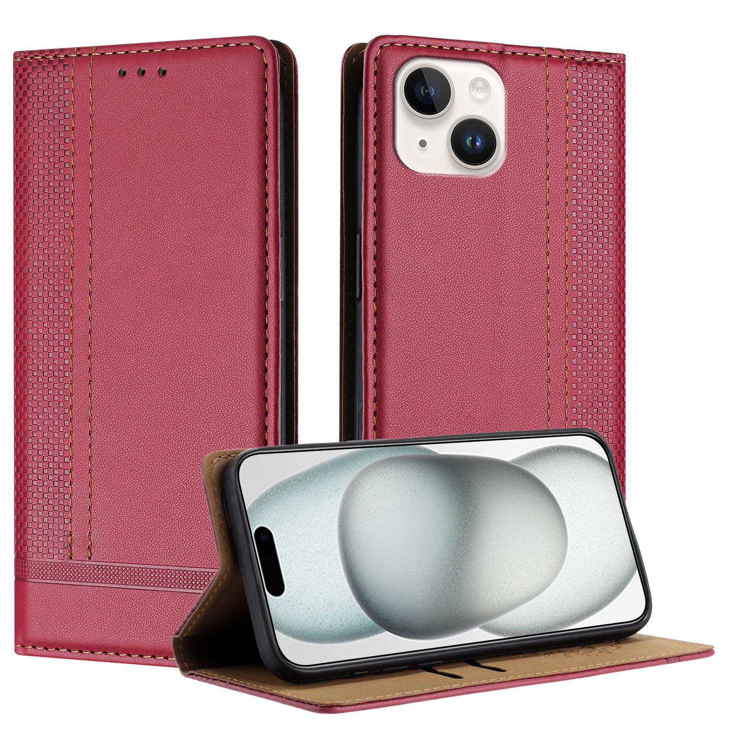 For iPhone 15 Case L-Shaped Grid Pattern Leather Stand Phone Cover with Card Slots Red
For iPhone 15 Case L-Shaped Grid Pattern Leather Stand Phone Cover with Card Slots Red