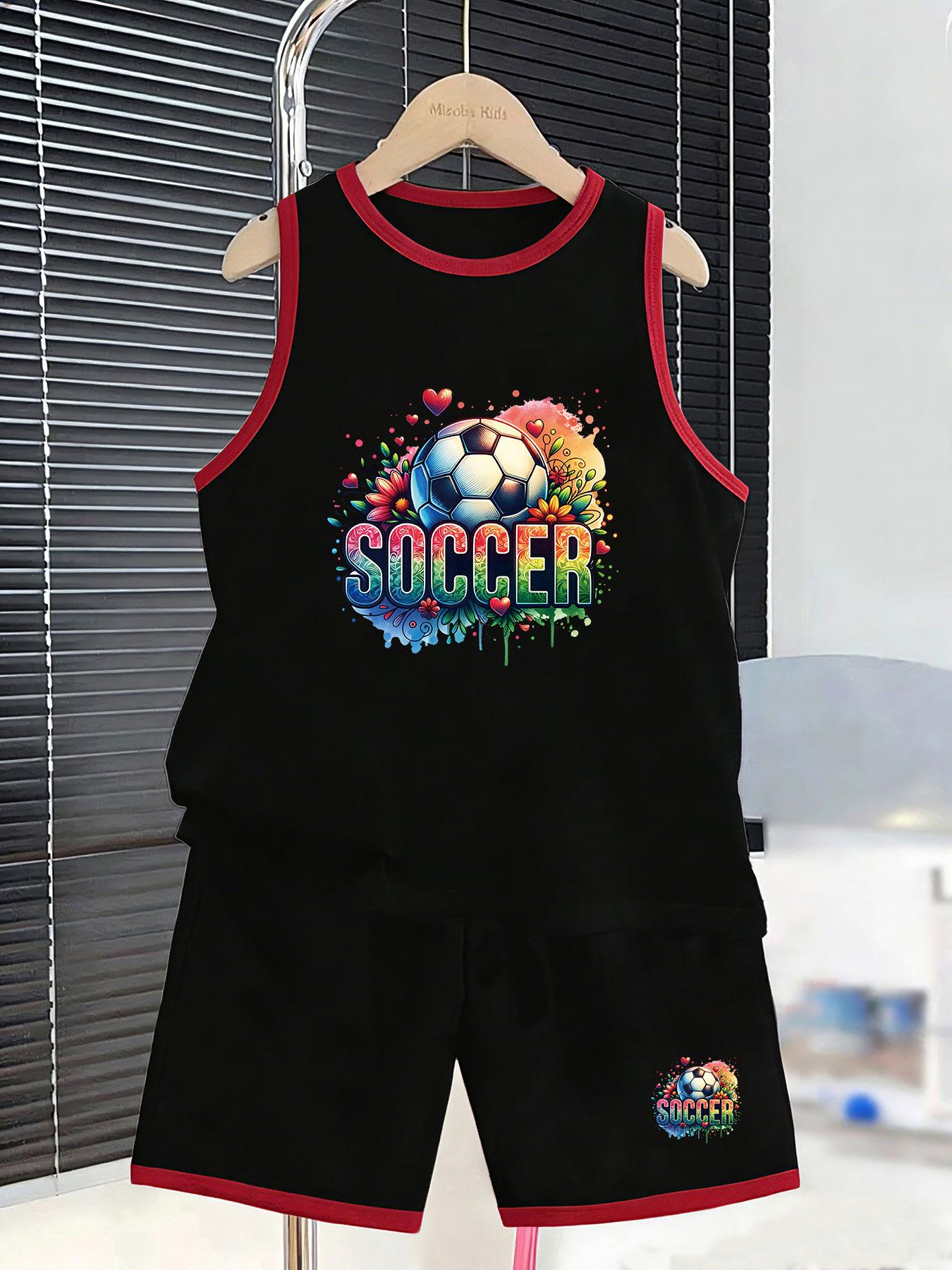 Boys’ watercolor soccer set. Artistic prints, breathable fabric, loose fit for stylish sports wear. 7Y чорний
Boys’ watercolor soccer set. Artistic prints, breathable fabric, loose fit for stylish sports wear. 7Y чорний