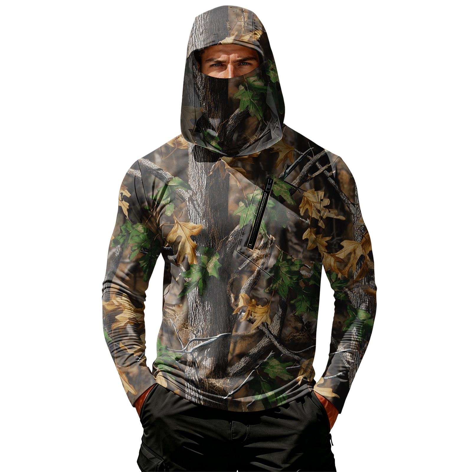 Men s Casual Leaf Camouflage Print Hoodie Long Sleeve Sun Protection Jacket Lightweight Breathable Outdoor Pullover with Zipper Pocket M кофейный
Men s Casual Leaf Camouflage Print Hoodie Long Sleeve Sun Protection Jacket Lightweight Breathable Outdoor Pullover with Zipper Pocket M кофейный