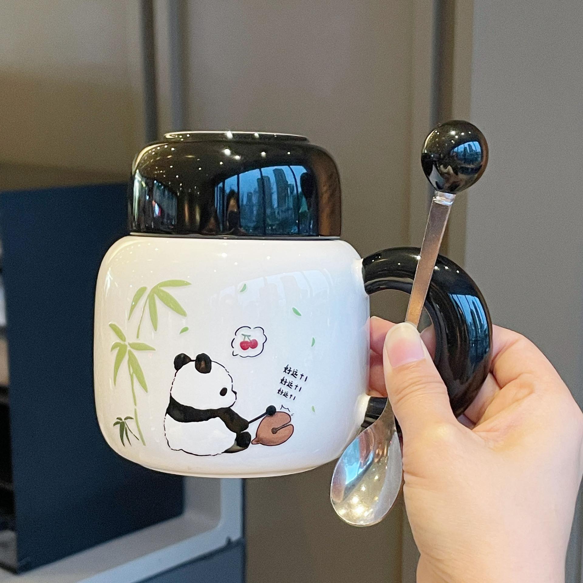 Graduation Gift Teacher Souvenir Girl Cute Ceramic Mug with Lid Panda Water Cup Creative Practical Cup 401-500ml
Graduation Gift Teacher Souvenir Girl Cute Ceramic Mug with Lid Panda Water Cup Creative Practical Cup 401-500ml