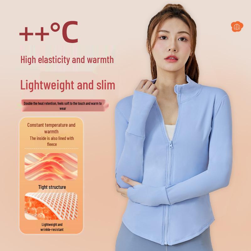 Juyi Hall Fleece-Lined Autumn/Winter Yoga & Cycling Jacket with Stand-up Collar and Zipper - Windproof Sportswear for Running and Fitness S
Juyi Hall Fleece-Lined Autumn/Winter Yoga & Cycling Jacket with Stand-up Collar and Zipper - Windproof Sportswear for Running and Fitness S