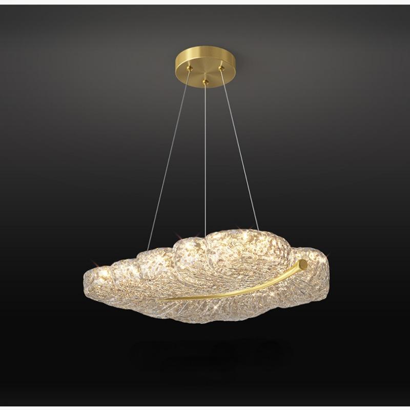 Лампа для спальни полного спектра для ухода за глазами, креативная современная минималистичная художественная полная медь, новые лампы для гостиной с перьями Diameter-50cm