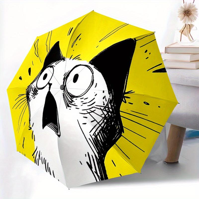 1pc Automatic Open/Close Umbrella with Windproof, Cute Anime-like Cat Design, Compact Folding Umbrella with One-Touch Button, Iron&8K
1pc Automatic Open/Close Umbrella with Windproof, Cute Anime-like Cat Design, Compact Folding Umbrella with One-Touch Button, Iron&8K