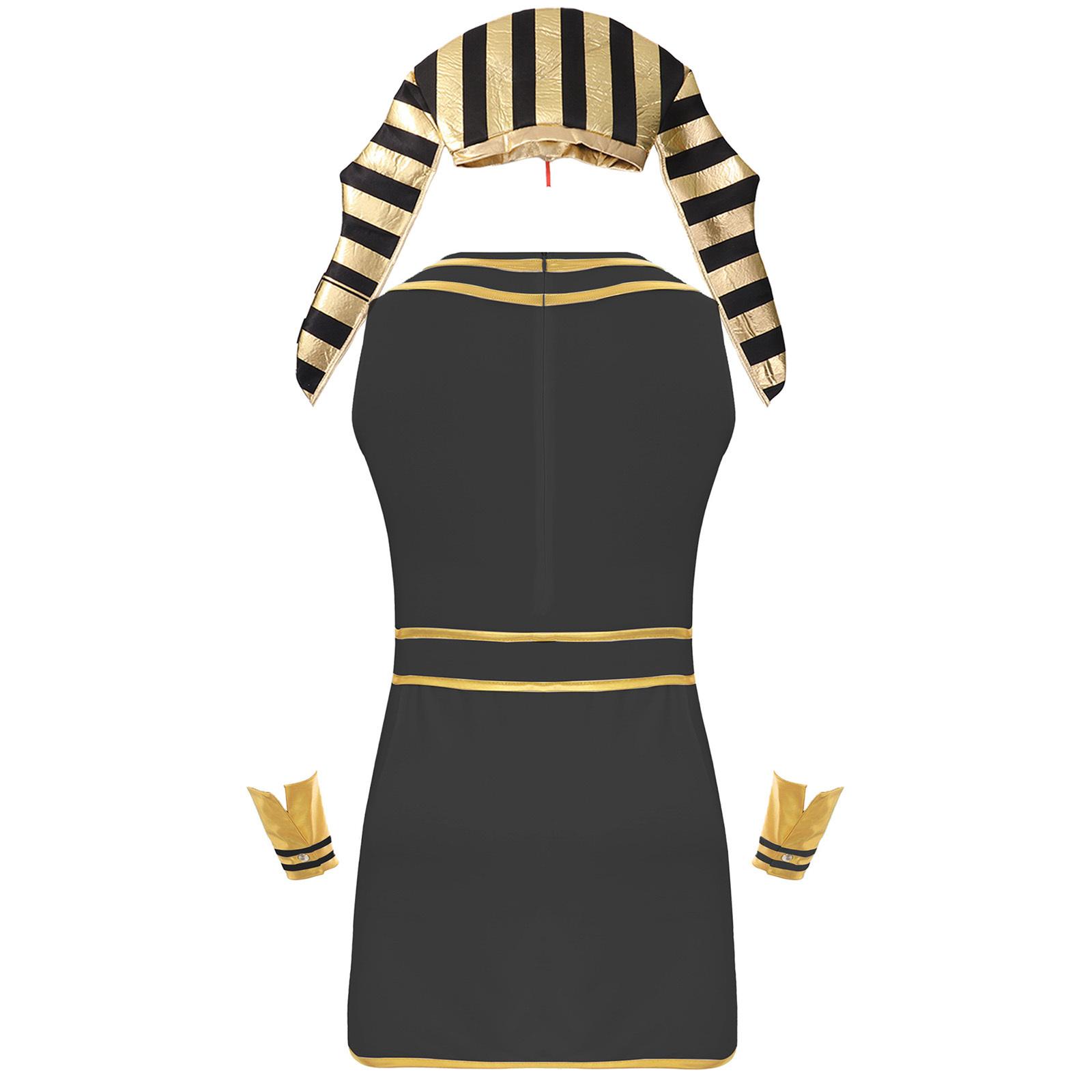 Mens Pharaoh Halloween Costume Set Round Neck Dress Snake Head Hat S чорний
Mens Pharaoh Halloween Costume Set Round Neck Dress Snake Head Hat S чорний