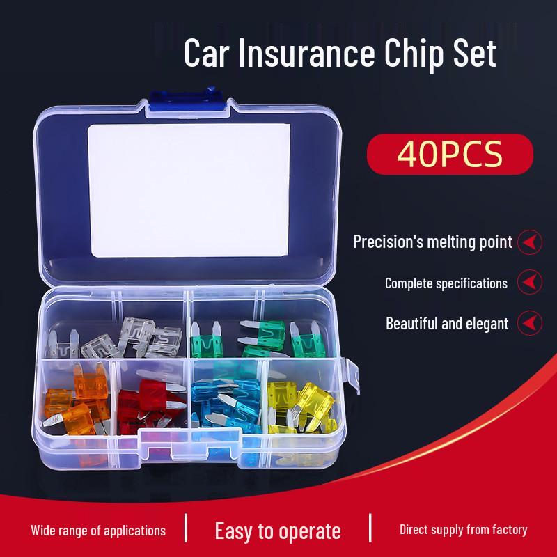 Cross-Border 40-Piece Car Fuse Kit - Zinc Blade Fuses
Cross-Border 40-Piece Car Fuse Kit - Zinc Blade Fuses