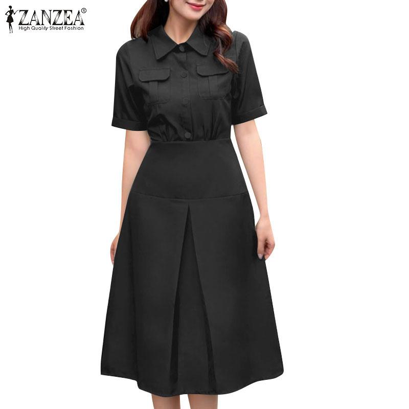 Жіноча повсякденна літня сукня з коротким рукавом ZANZEA 5XL хакі
Жіноча повсякденна літня сукня з коротким рукавом ZANZEA 5XL хакі