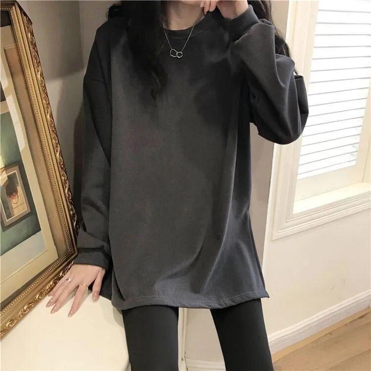 White inner bottoming shirt women s autumn and winter loose large size medium and long German velvet thickened long-sleeved T-shirt foreign style top XXL чорний
White inner bottoming shirt women s autumn and winter loose large size medium and long German velvet thickened long-sleeved T-shirt foreign style top XXL чорний