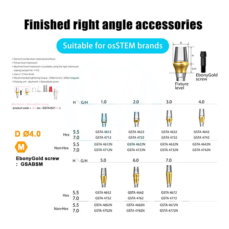 Osstem Composite Right Angle Regular Component Repair Accessories Screwtools Dental Material Dental Implant Replacement Tool A2
Osstem Composite Right Angle Regular Component Repair Accessories Screwtools Dental Material Dental Implant Replacement Tool A2
