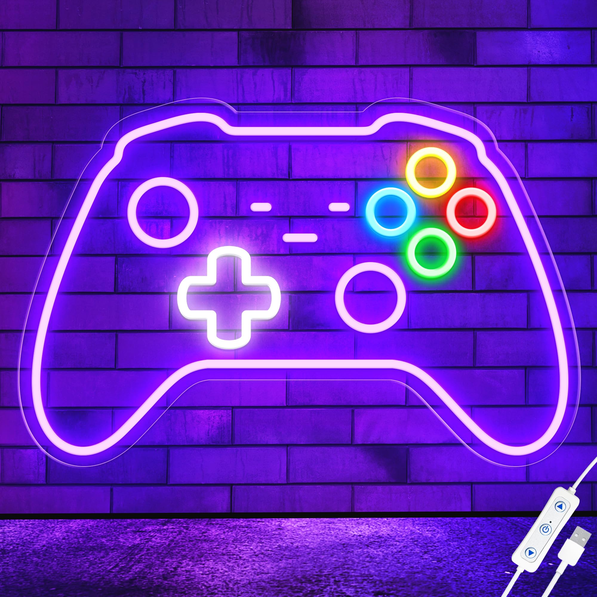 Gamer Neon Sign LED Neon Lights Adjust Brightness Gaming Lights for Wall Gaming Decor for Boys Bedroom and Video Game Room
Gamer Neon Sign LED Neon Lights Adjust Brightness Gaming Lights for Wall Gaming Decor for Boys Bedroom and Video Game Room
