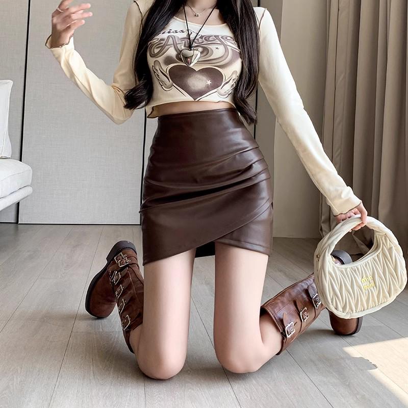 2024 Maelard Brown Leather Bodycon Midi Skirt: Sexy High-Waist for Women, Autumn Winter Collection 3XL
2024 Maelard Brown Leather Bodycon Midi Skirt: Sexy High-Waist for Women, Autumn Winter Collection 3XL