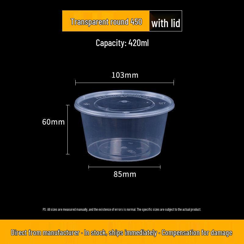 ZISIZ Disposable Round Plastic Lunch Box
ZISIZ Disposable Round Plastic Lunch Box