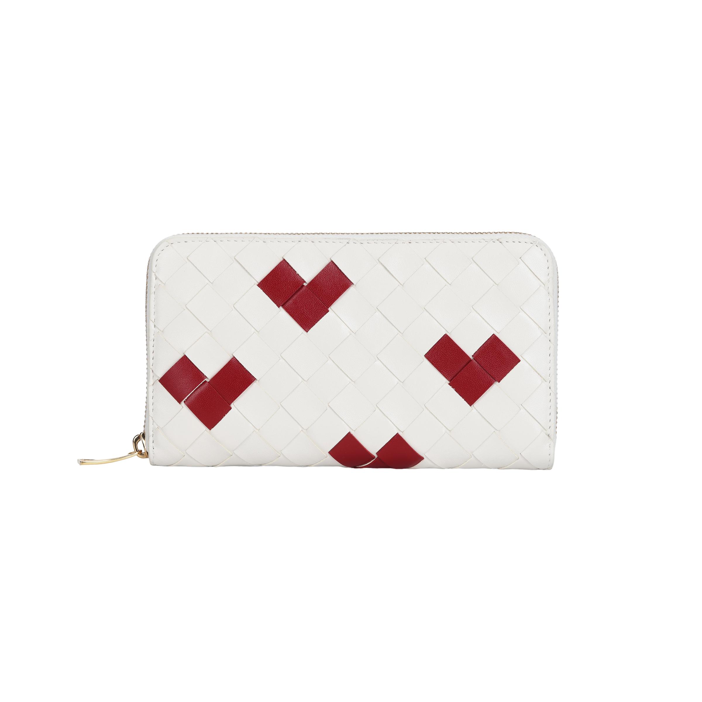 Bottega Veneta Intrecciato Woven Heart Design Zipper Around Leather Wallet Women Wallet Chalk-White Deep-Red 814674V57O39140 Basic Set (Bag+Dust Bag)
Bottega Veneta Intrecciato Woven Heart Design Zipper Around Leather Wallet Women Wallet Chalk-White Deep-Red 814674V57O39140 Basic Set (Bag+Dust Bag)