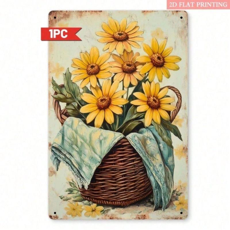 Sunflower Metal Wall Art Poster, Rustic Living Room Decor
Sunflower Metal Wall Art Poster, Rustic Living Room Decor