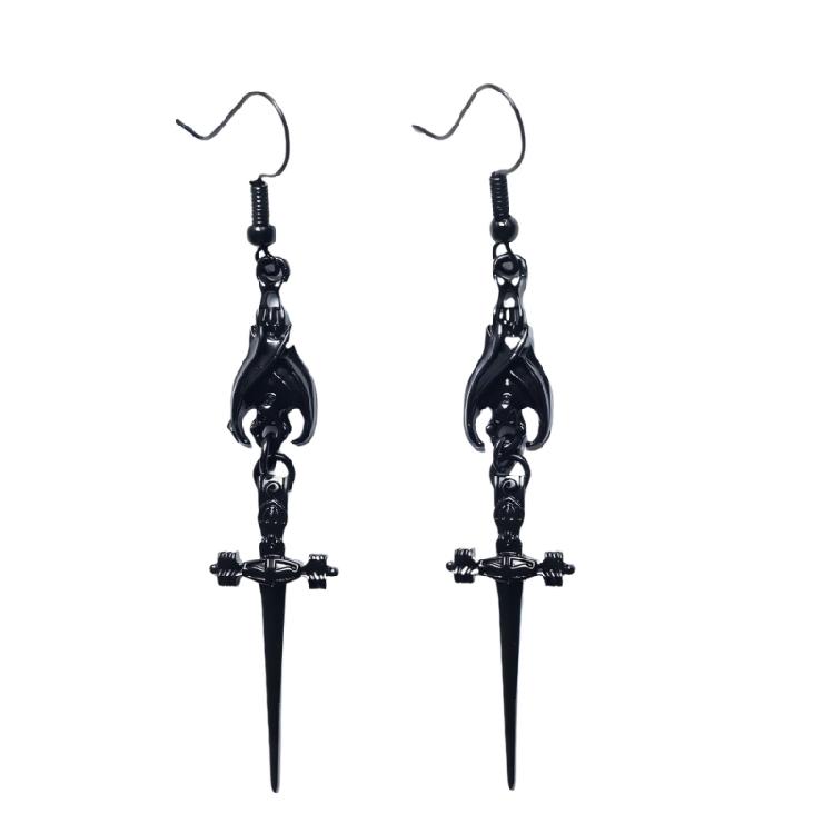 Fashionable Black Bat And Swords Earrings Punk Gothic Jewelry Fashion Accessory For Role Play Costume 1
Fashionable Black Bat And Swords Earrings Punk Gothic Jewelry Fashion Accessory For Role Play Costume 1